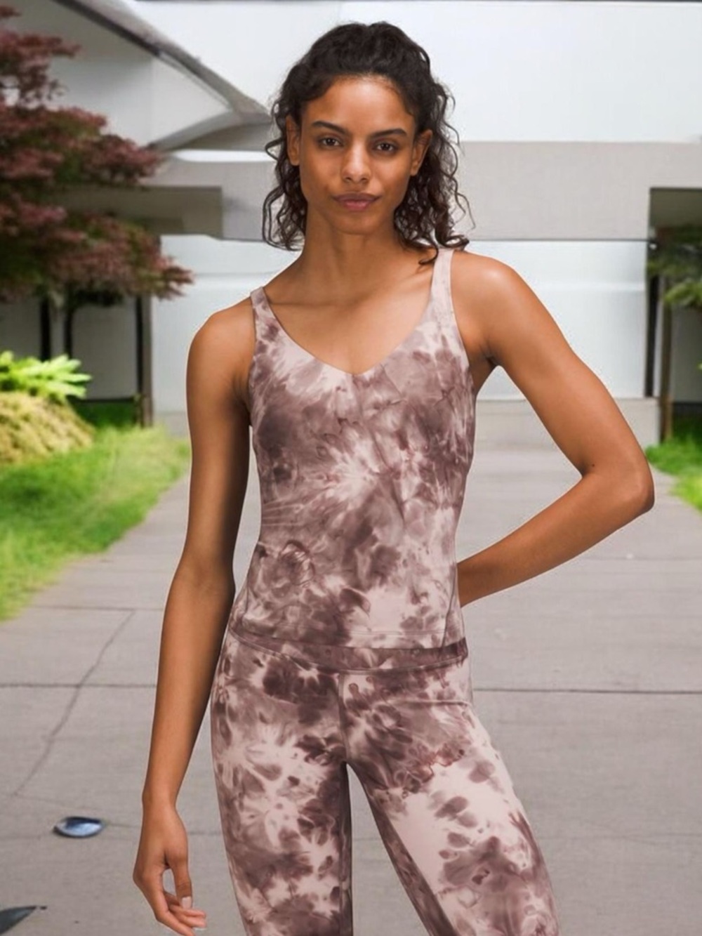 Lululemon Align Tank Top in Diamond Dye Mink Bery Lunar Rock Shadow Grey Sz 8